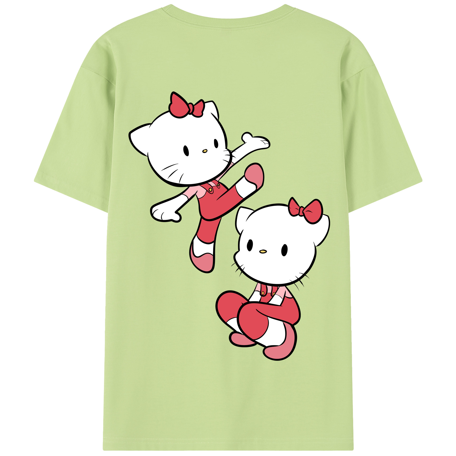 （画像用） Hello Kitty ハローキティ 綿100％半袖Tシャツ（背面プリント）